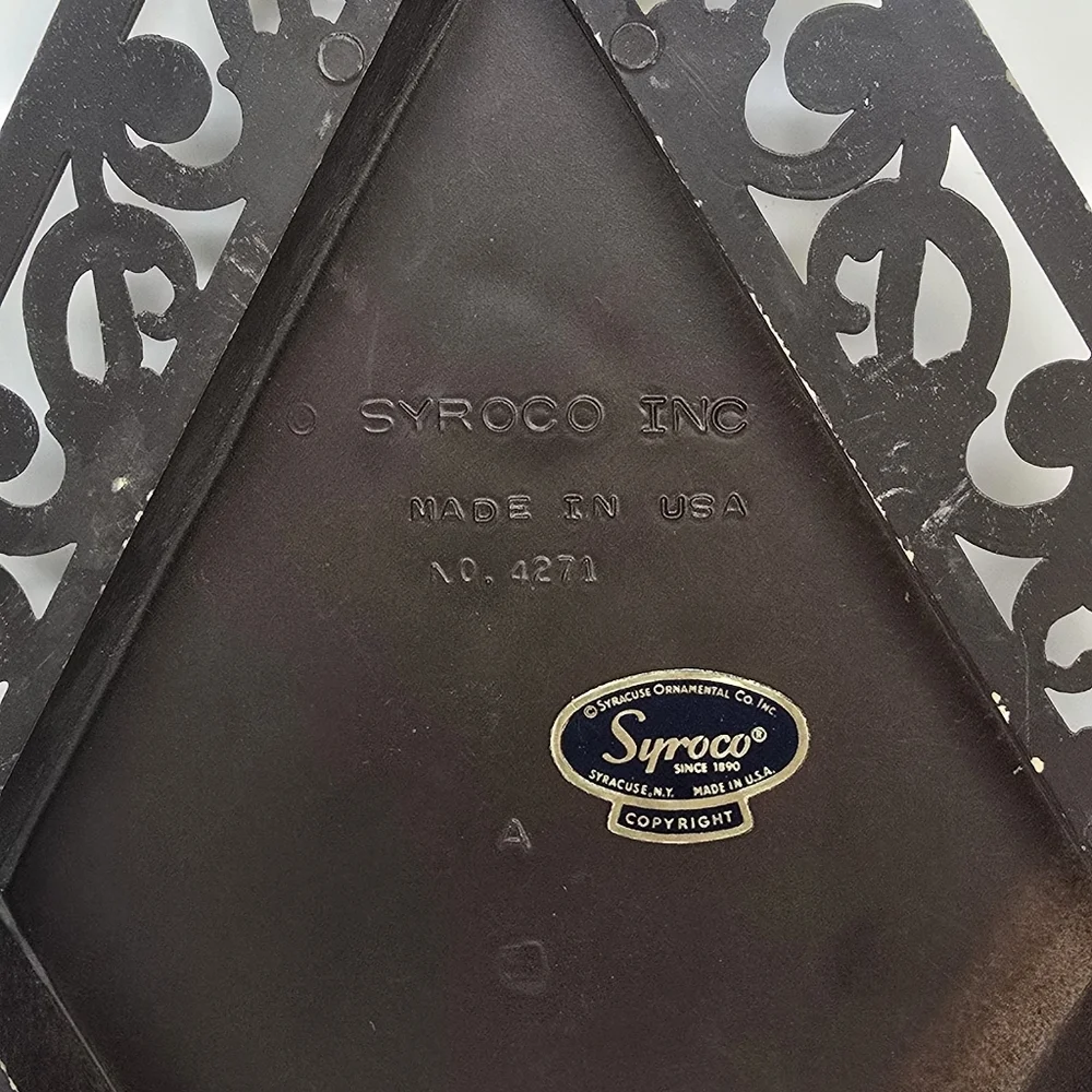 Vintage syroco hollywood regency‎ wall hanging plaques set of 2 diamond shape